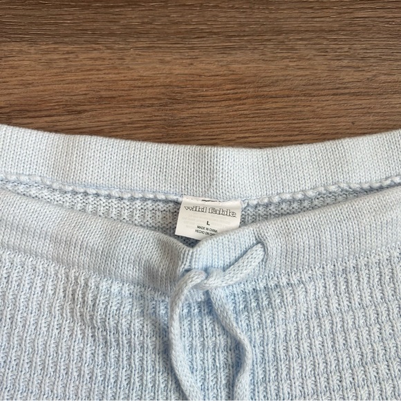 Women's Openwork Tiered Mini Skirt - Wild Fable™ Light Blue L - Picture 4 of 4